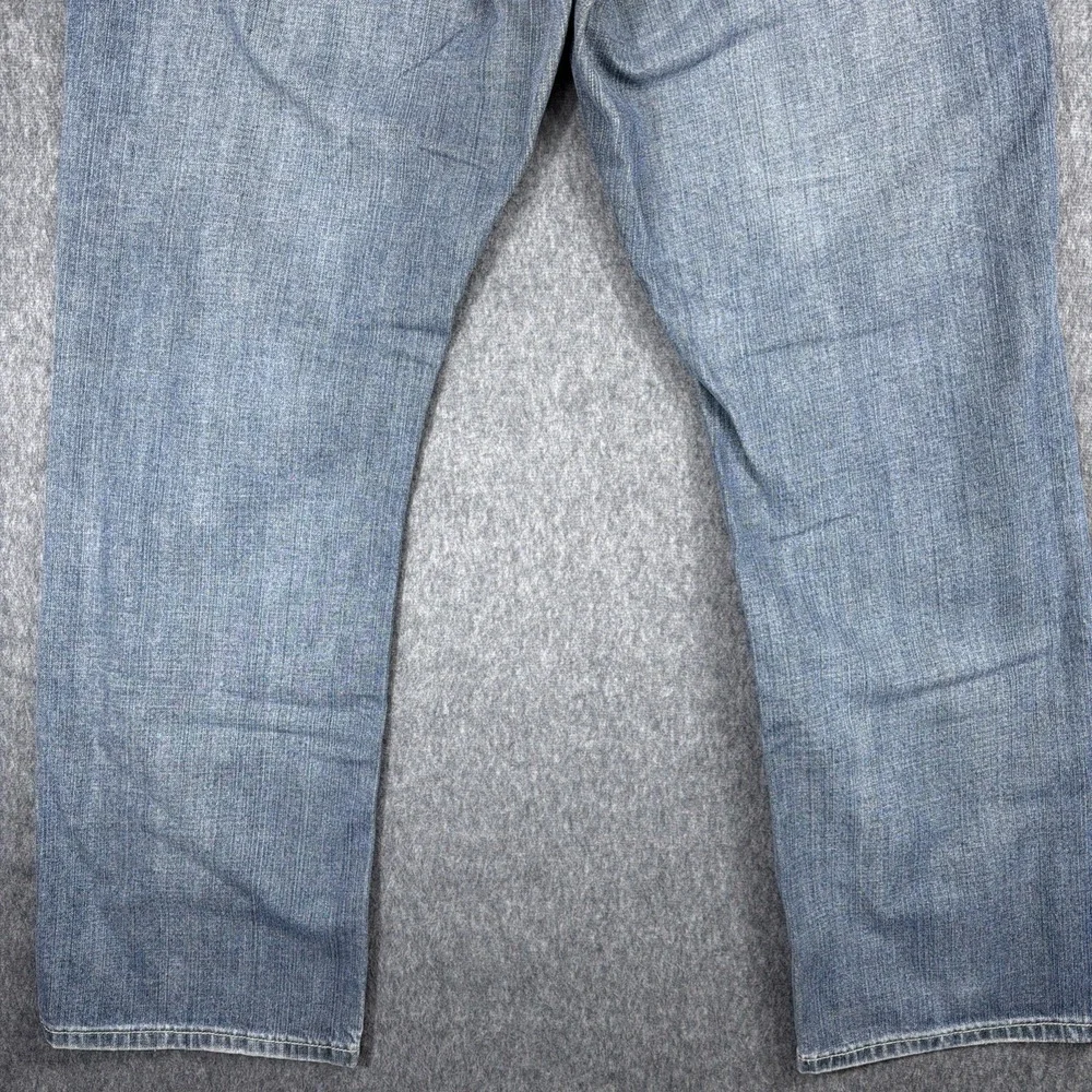 Alfani Men Jeans 36x32 Blue Denim Straight Leg‎ Cotton Casual Faded Look